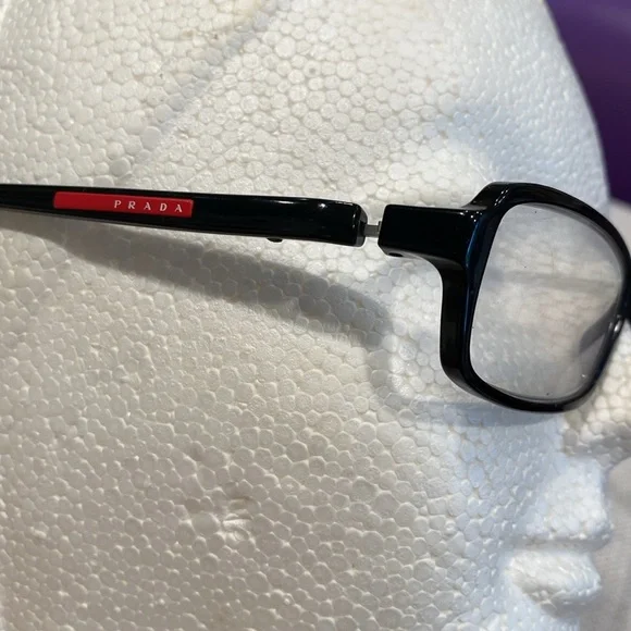 PRADA EYE GLASSES ? VPS 04B 53 15 1AB 101 140 black frame side logo & flap case PRADA EYE GLASSES ? VPS 04B 53 15 1AB 101 140 black frame  main image 2